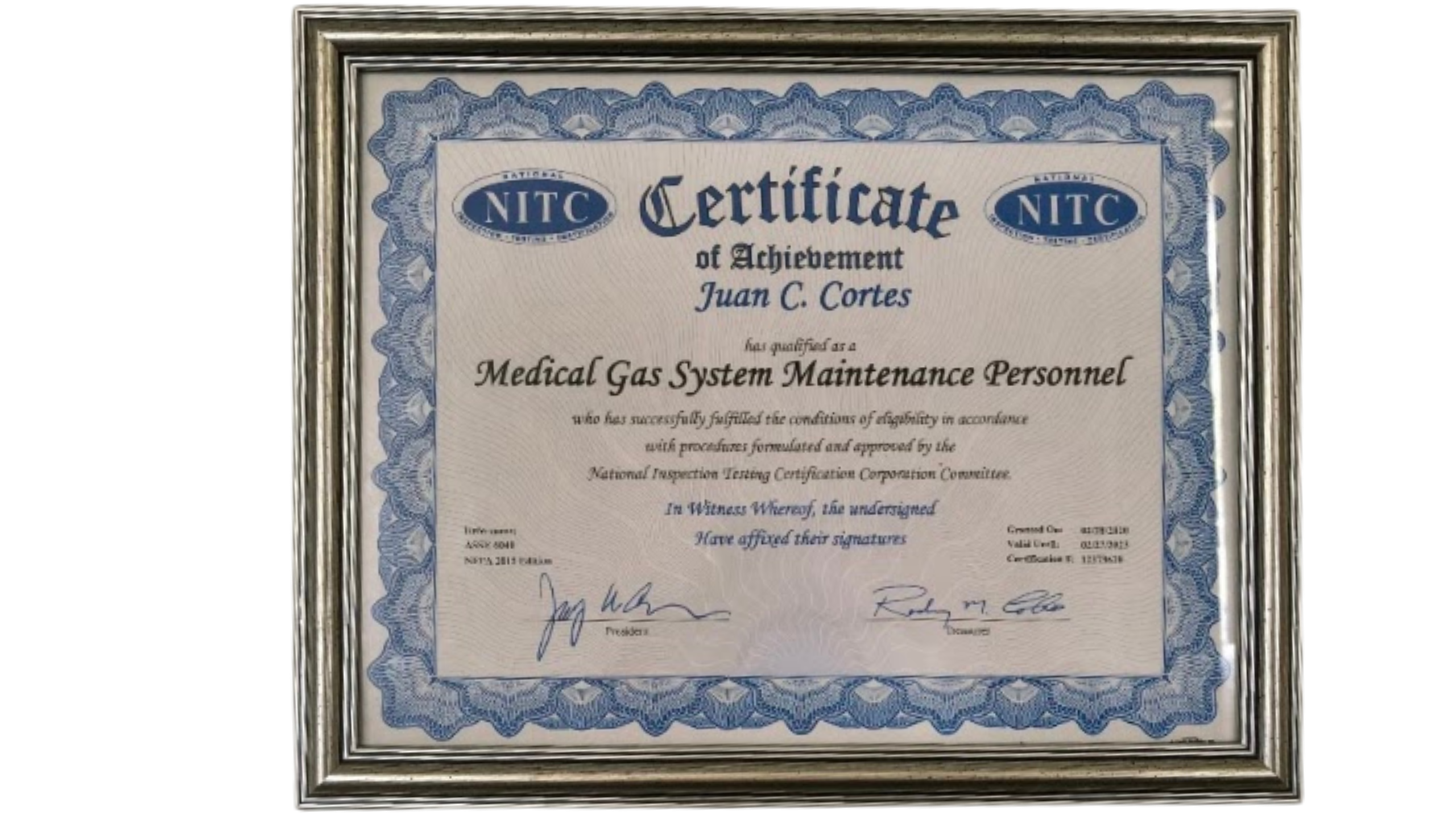 Certificado institucional